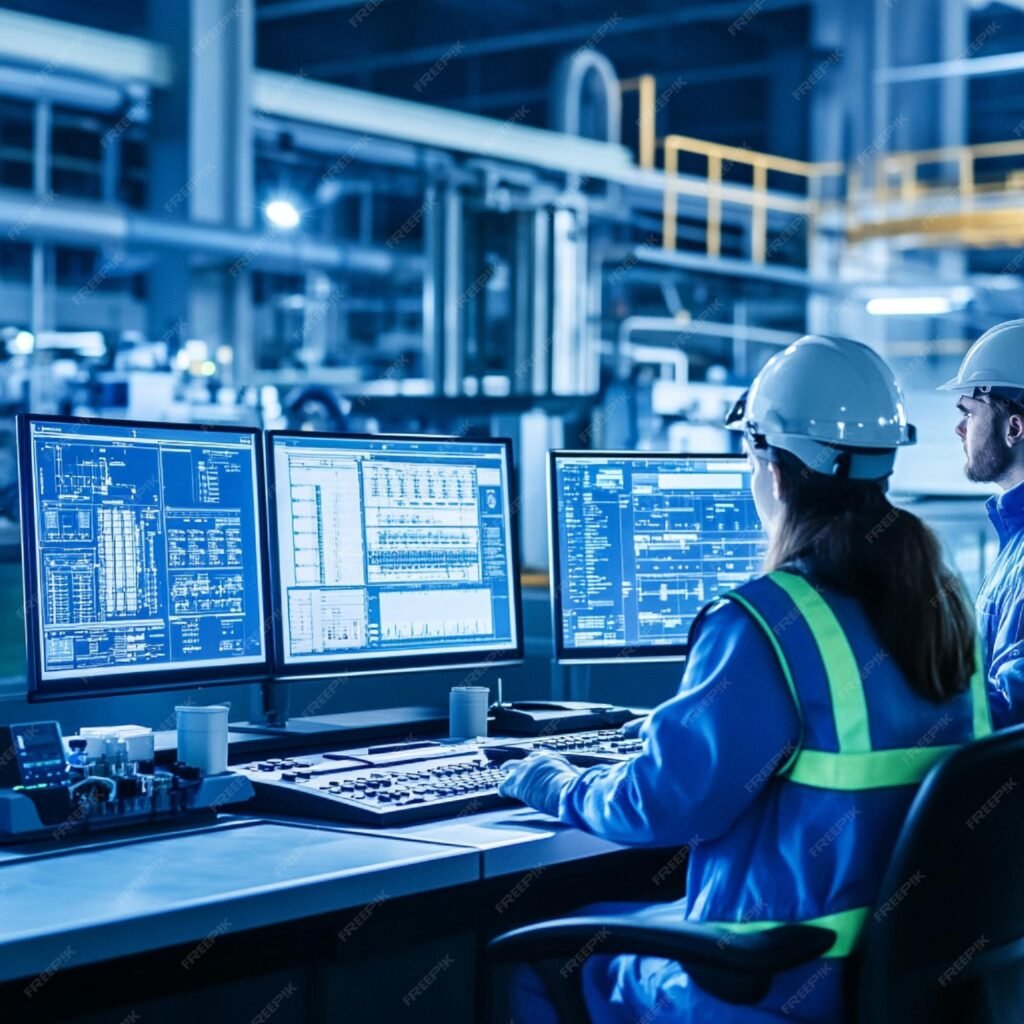 factory-control-room-with-engineers-monitoring-automated-processes-multiple-screens_1327465-63933
